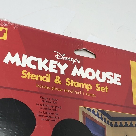 NIP Vintage Disney Mickey Mouse stencil &stamp craft‎ decor set 2000 Room Decor - Picture 7 of 11